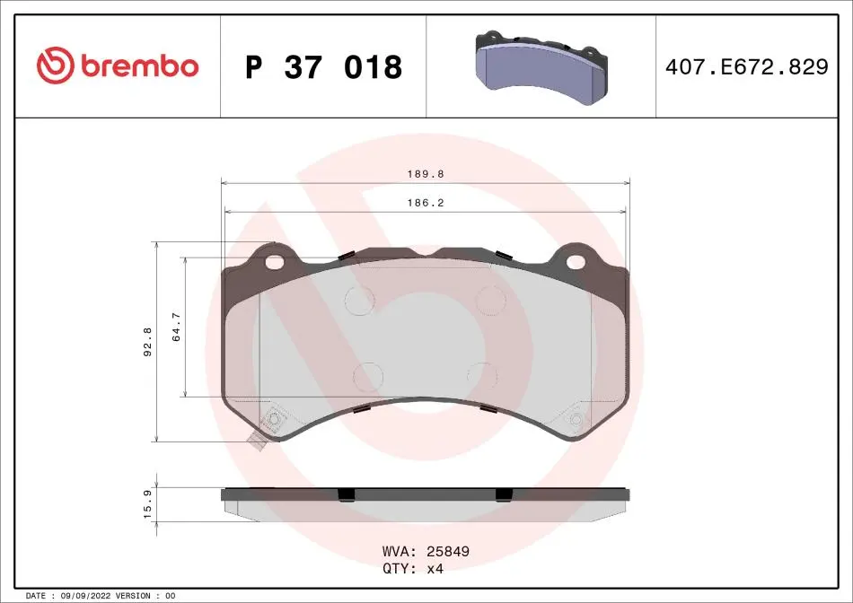 BREMBO P37018