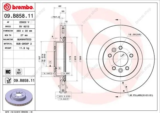 BREMBO 09B85811