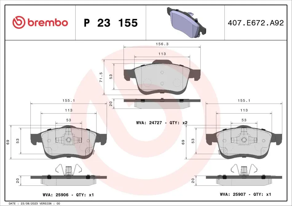 BREMBO P23155