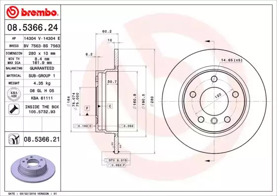 BREMBO 08536676