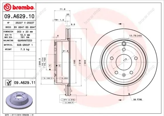 BREMBO 09A62911
