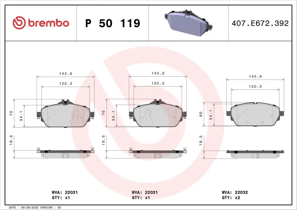 BREMBO P50119