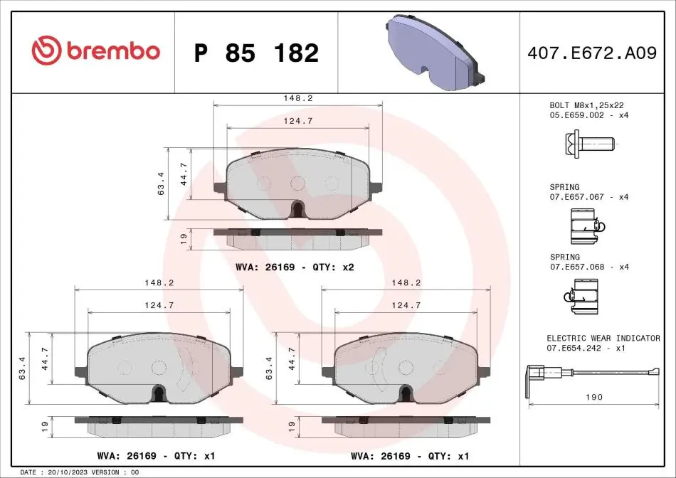 BREMBO P85182