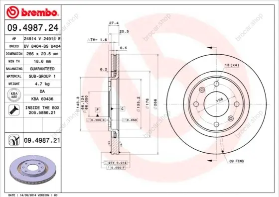 BREMBO 09498721