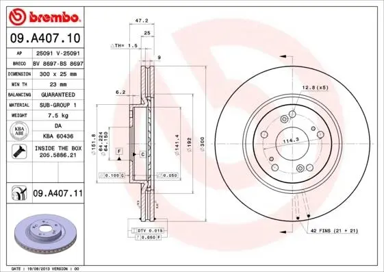 BREMBO 09A40710