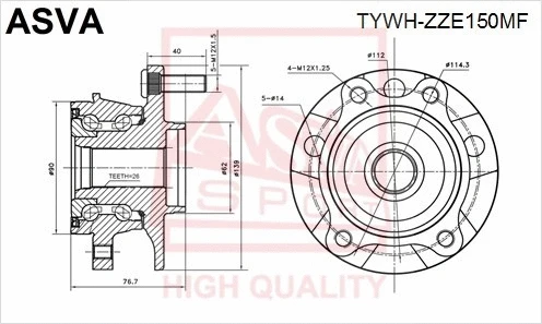 ASVA TYWHZZE150MF