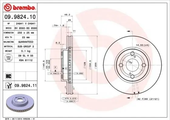 BREMBO 09982410