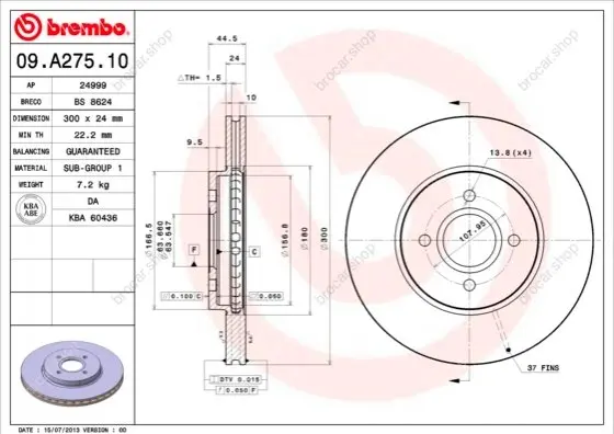 BREMBO 09A27510