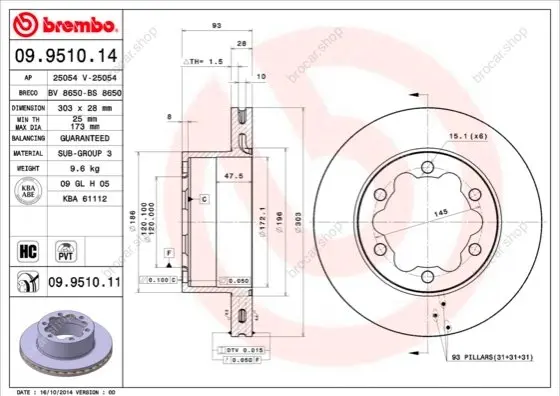 BREMBO 09951011