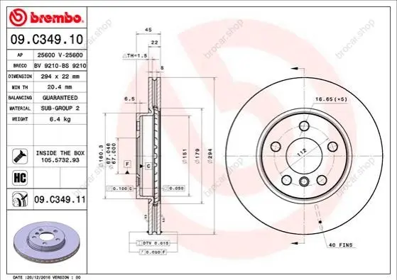 BREMBO 09C34911