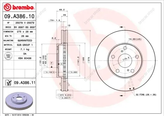 BREMBO 09A38611