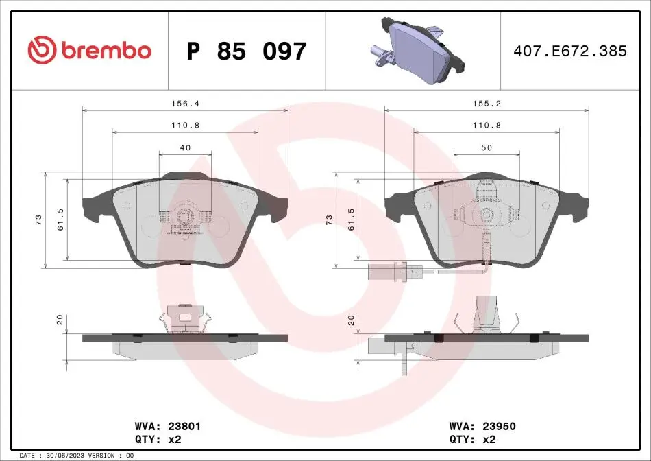BREMBO P85097