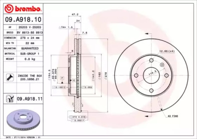 BREMBO 09A91810
