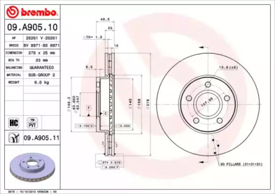 BREMBO 09A90511